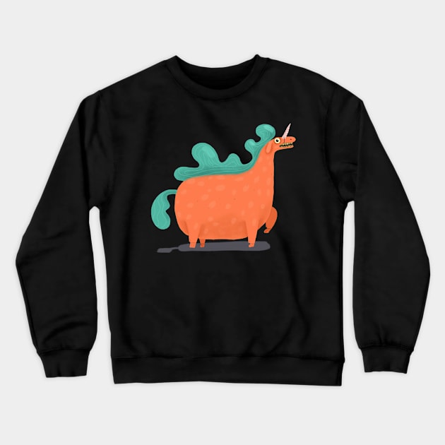 Pink unicorn Crewneck Sweatshirt by evil art 